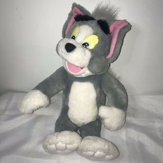 Vintage 1993 Tom And Jerry Cartoon Grey Tom Cat 15” Plush Stuffed Toy Animal Euc