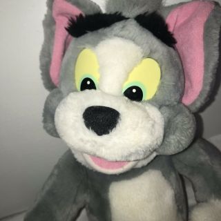 Vintage 1993 Tom And Jerry Cartoon Grey Tom Cat 15” Plush Stuffed Toy Animal EUC 2