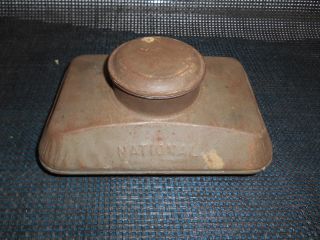 Antique Primitive National Baking Powder Metal Tin Old Vtg Advertising Decor