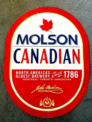 2001 Molson Beer Metal Sign
