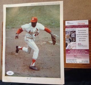 Bob Gibson Hand Signed 8x10 Photo St Louis Cardinals Rare Image Jsa Cert
