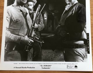 Actor Robert Mitchum Autograph Photo with John Wayne for the movie El Dorado 2