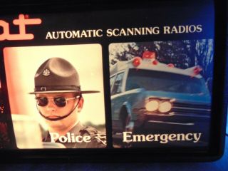 vintage BEARCAT AUTOMATIC SCANNING RADIO lighted store display ADVERTISING SIGN 3