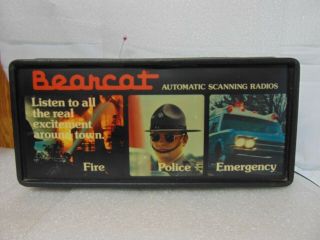 vintage BEARCAT AUTOMATIC SCANNING RADIO lighted store display ADVERTISING SIGN 4