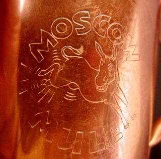 VTG.  MID CENTURY MODERN MOSCOW MULE COPPER MUG CUP COCK ' N BULL PRODUCT 2