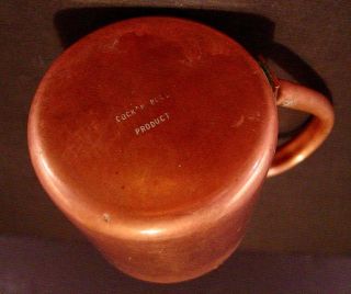 VTG.  MID CENTURY MODERN MOSCOW MULE COPPER MUG CUP COCK ' N BULL PRODUCT 4