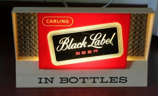 Vintage Carling Black Label Beer Lighted Rectangular Sign:working