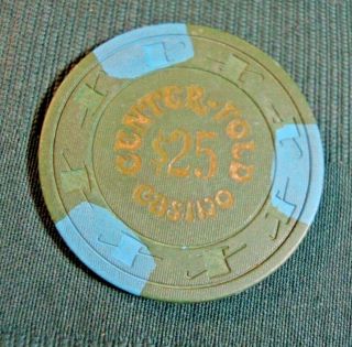 $25 Vintage 1975 1st Edition Gaming Chip From The Centerfold Casino Las Vegas