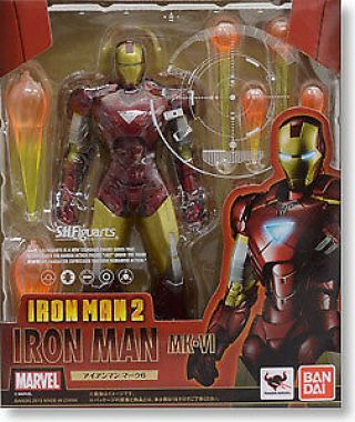 S.  H.  Figuarts Iron Man 2 Iron Man Mk - Vi Action Figure Bandai