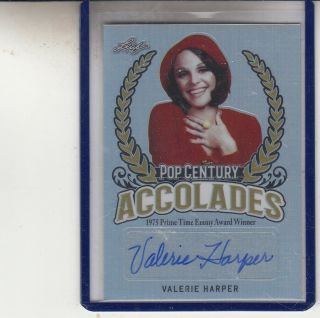 2018 Leaf Pop Century Valerie Harper Accolades " Rhoda/ " Autograph Auto