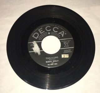 Buddy Holly And The Three Tunes ‎girl On My Mind Ting - A - Ling Decca ‎9 - 30650 1958