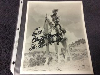Signed Clayton Moore The Lone Ranger 8x10