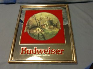 Rare 1992 Budweiser King Of Beers Fish Picture Mirror Bass 102 - 278
