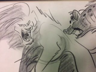 Disney Production Drawing From " The Lion King " Mufasa Lk 838