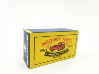 Box For 1958 Moko Lesney Matchbox No.  60 