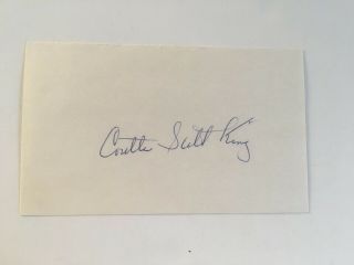 Coretta Scott King Autographed Card