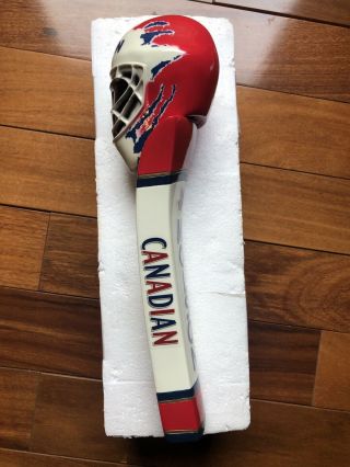 Molson Canadian Beer Tap Handle 11.  5  Hockey NHL Goaltender Goalie Mask 5