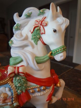 LENOX 1997 Christmas Noel Carousel Horse Limited Edition Bisque Porcelain EUC 3