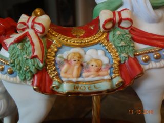 LENOX 1997 Christmas Noel Carousel Horse Limited Edition Bisque Porcelain EUC 4