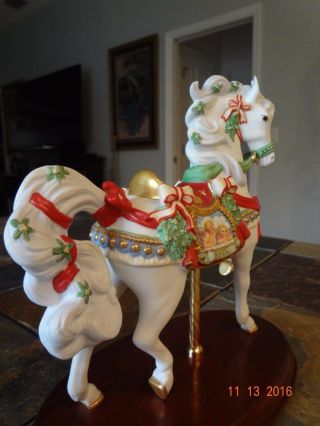 LENOX 1997 Christmas Noel Carousel Horse Limited Edition Bisque Porcelain EUC 5