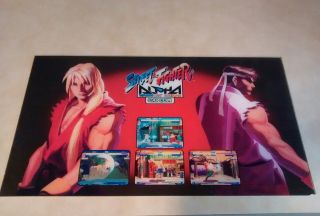 Street Fighter Alpha Giant Capcom 27 - 15 1/4 " Arcade Game Sign Marquee