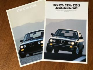 Bmw E30 325i 325is 325ix Vintage Sales Brochure,  M3 325ic Color/upholstery Guide