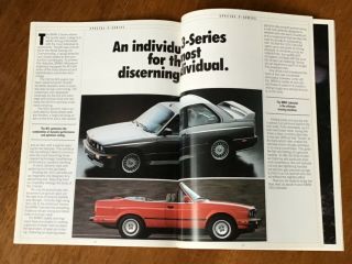 BMW E30 325i 325is 325ix vintage sales brochure,  M3 325ic color/upholstery guide 4