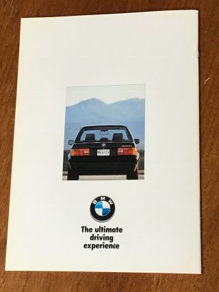 BMW E30 325i 325is 325ix vintage sales brochure,  M3 325ic color/upholstery guide 5