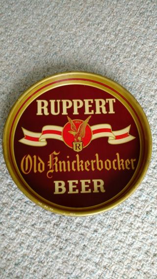 Ruppert Old Knickerbocker Beer Tray,  1867 Emblem,  1940s Vintage York,  N.  Y.