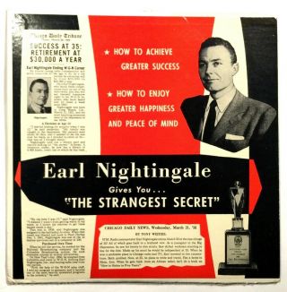 Earl Nightingale The Strangest Secret Ex Mono 10 " Lp En - 1001 Usa 1956 Rare