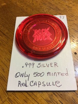 One (1) Redcapsule,  Venetian.  999slverstrike,  " Rock Of Ages ",  Sheldon Adelson