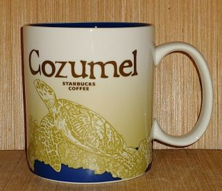 2016 Starbucks Cozumel Mexico Global Icon Sea Turtle Coffee Cup Mug 16 Oz.