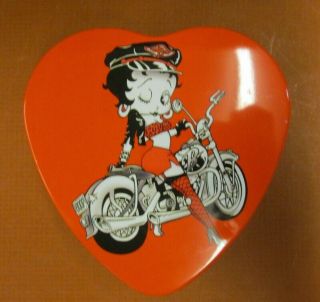 2008 BETTY BOOP BIKER MOTORCYCLE WATCH LEATHER RED STITCHING BORN TO BOOP 2