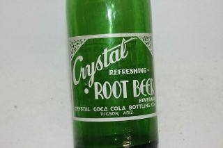 Crystal Root Beer Soda Bottle,  Coca Cola Bottling Co.  Tucson,  Arizona 1938