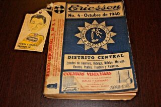1940 Ericsson Mexico Phone Book Directory Yellow Pages