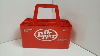 Vintage Dr Pepper 16 Ounce 8 Bottle Plastic Carrier