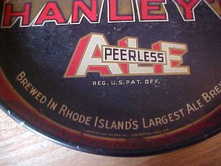 HANLEYS PEERLESS ALE BULLDOG BEER SERVING TRAY PROVIDENCE RHODE ISLAND RI JAMES 3