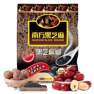 Snacks Chinese Nanfang Black Sesame Cereal Powder华人食品小吃 杂粮代餐粉 南方黑芝麻糊600g/袋 Haihk
