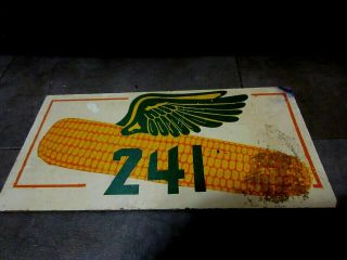 Vintage Dekalb Seed Ear Of Corn Farm Ag Advertising Sign Row Marked Field 241