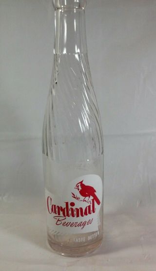 Vintage Cardinal Beverage Soda Pop Bottle South Bend Indiana