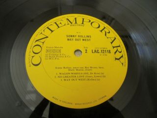 Sonny Rollins - Way Out West 1957 UK LP CONTEMPORARY 1st 4