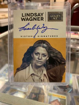 Lindsay Wagner Bionic Woman Auto Panini Golden Age Signature On Card Autograph