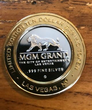 Mgm Grand Casino Las Vegas Silver Strike $10 Gaming Token