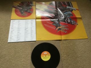 Judas Priest “screaming For Vengeance” Orig 1982 U.  K.  Vinyl Lp,  Inner,  Poster