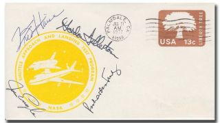 Shuttle Alt Cover 1977 Handsiged By Fred Haise,  Astronauts - 4h72