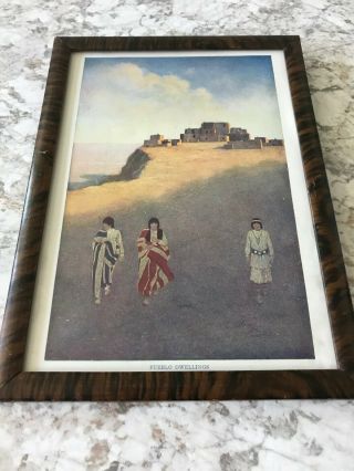 1902 Maxfield Parrish " Pueblo Dwellings " Vintage Print From " The Great Southwest