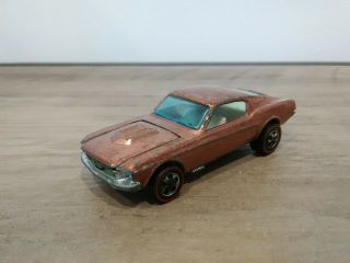 Hot Wheels Red Line 1968 Custom Mustang,  Copper,  In