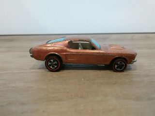 Hot Wheels Red Line 1968 Custom Mustang,  Copper,  in 6
