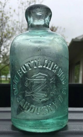 Nbbg 1880s Squat Hutch Soda Pop Bottle Sandusky Ohio Bottling North Baltimore Oh