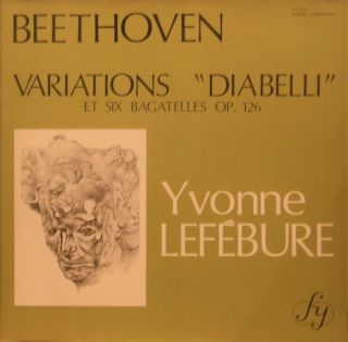 Ultra Rare French Piano Lp Yvonne Lefebure Beethoven Diabelli Variations On Fy